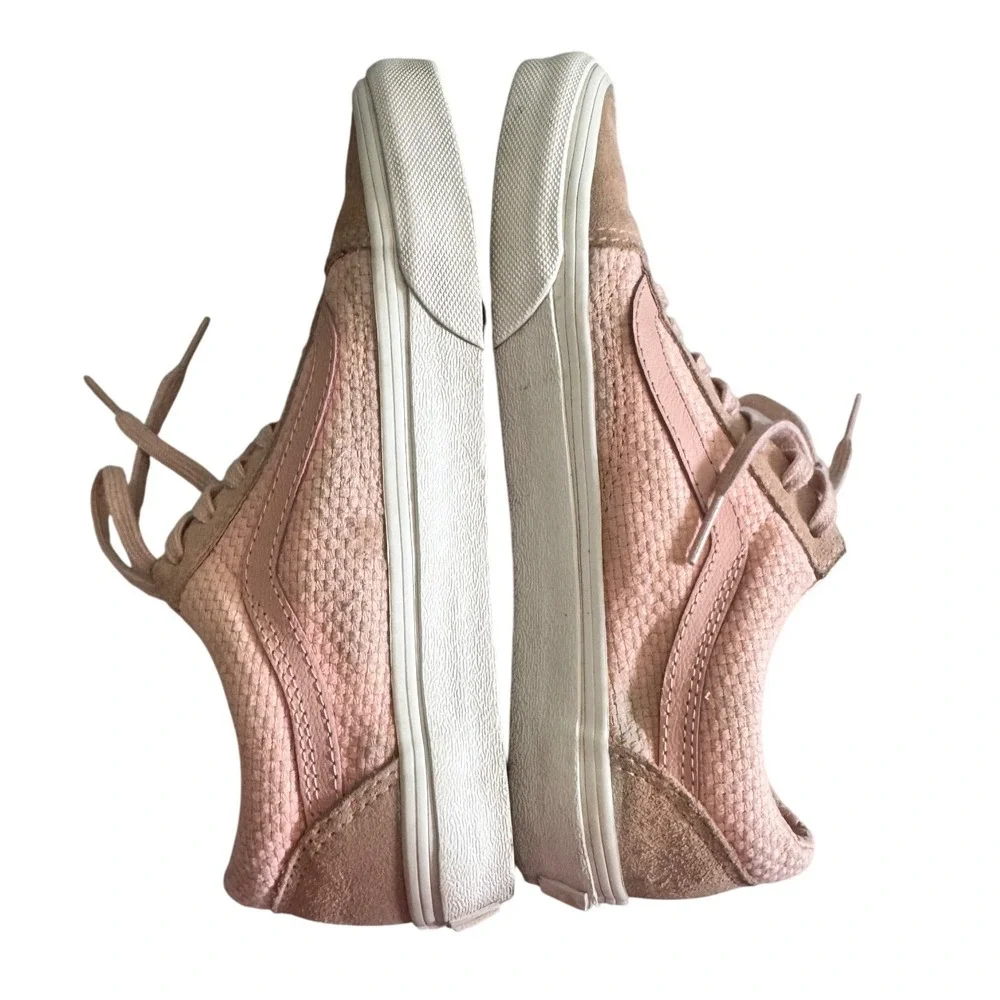 Vans Old Skool Pink Suede Canvas Sneakers Women's Size 6.5 Casual Shoes